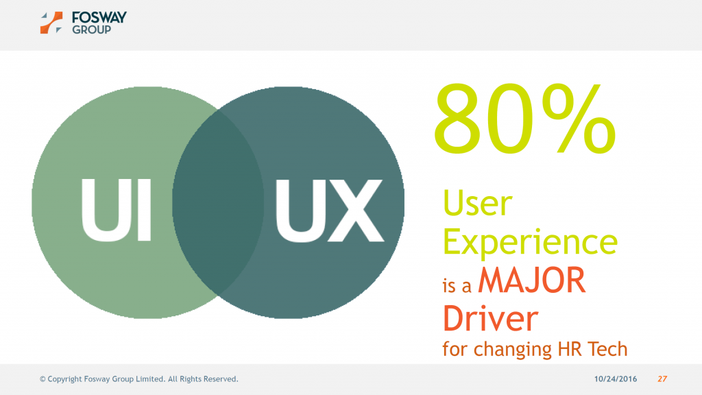 Fosway HR Realities Research 2016-17_user experience in HR technology