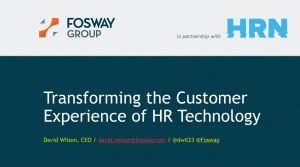 Fosway HR Tech World London 2017 Title