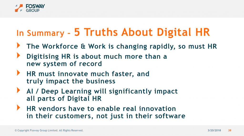 Fosway Truth About Digital HR_UNLEASH London