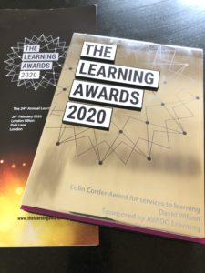 2020 Colin Corder Award Learning and Performance Institute LPI Fosway David Wilson