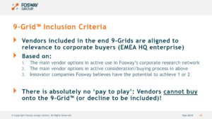 Fosway 9-Grid Inclusion Criteria