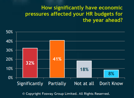 HR Realities 2023 Infographic snippet - HR Budget pressures